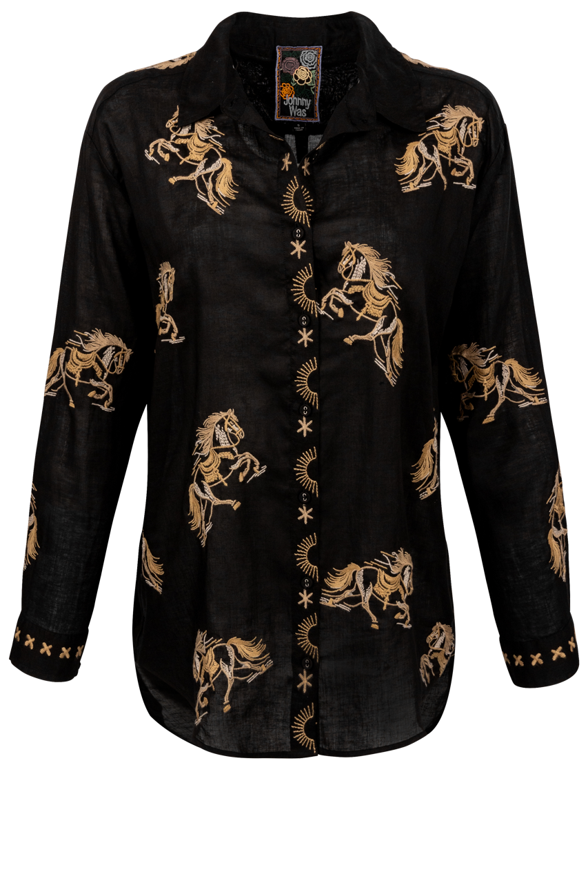 Johnny Was Cheval Oversized Shirt