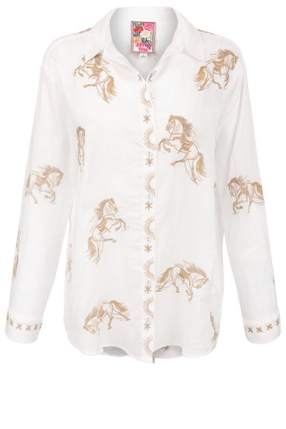 Johnny Was Cheval Oversized Shirt