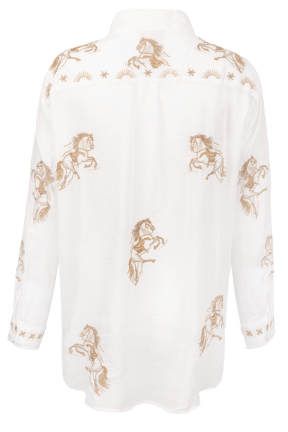 Johnny Was Cheval Oversized Shirt