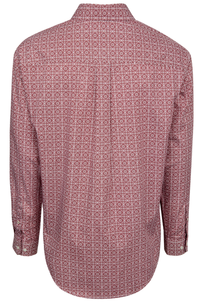 Cinch Foulard Print Button-Front Shirt - Red Royal