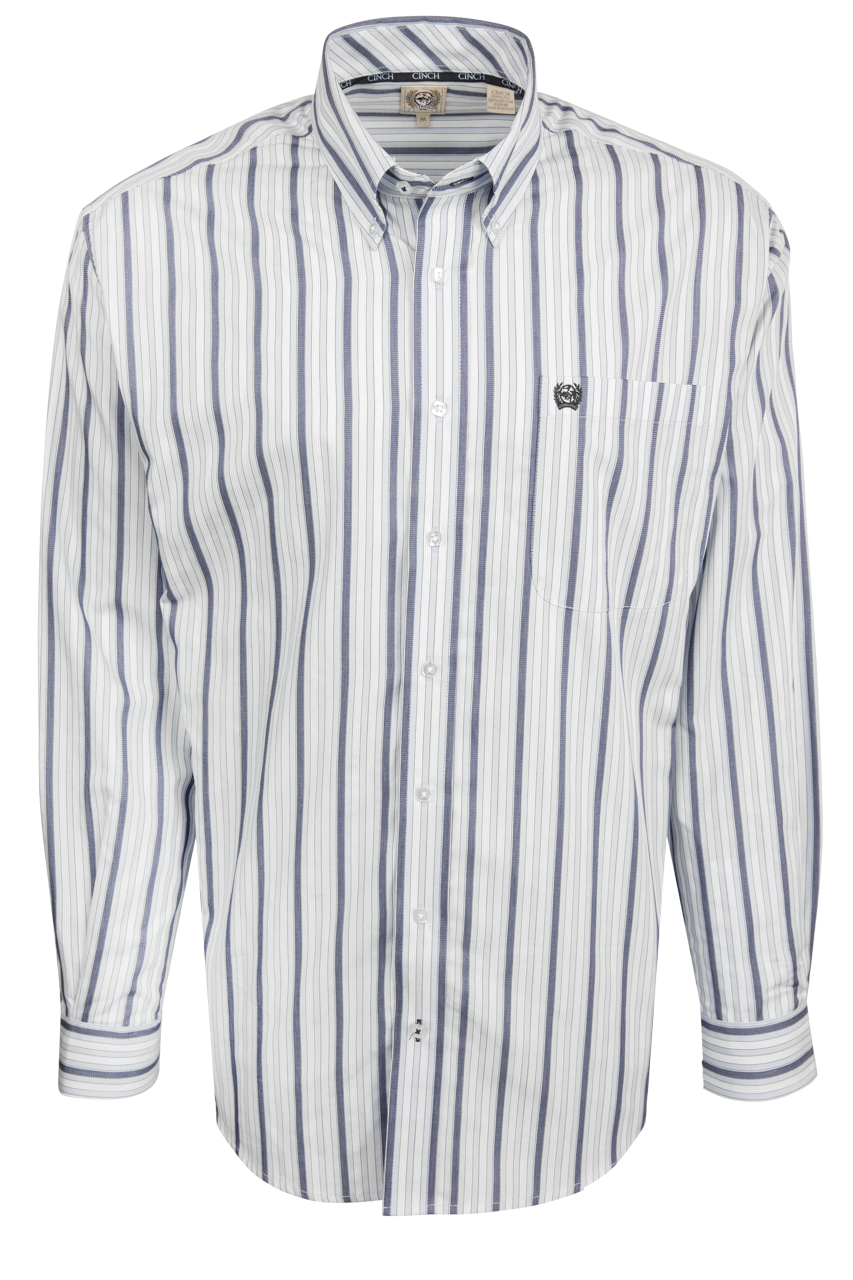 Cinch Button-Front Shirt - Classic Stripe