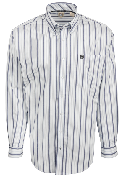 Cinch Button-Front Shirt - Classic Stripe