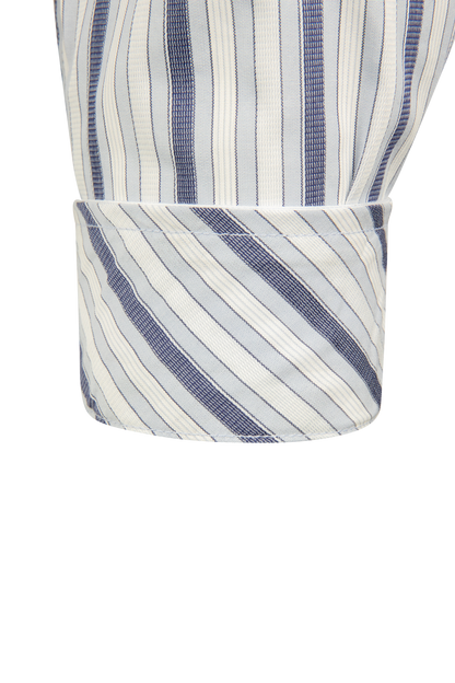 Cinch Button-Front Shirt - Classic Stripe