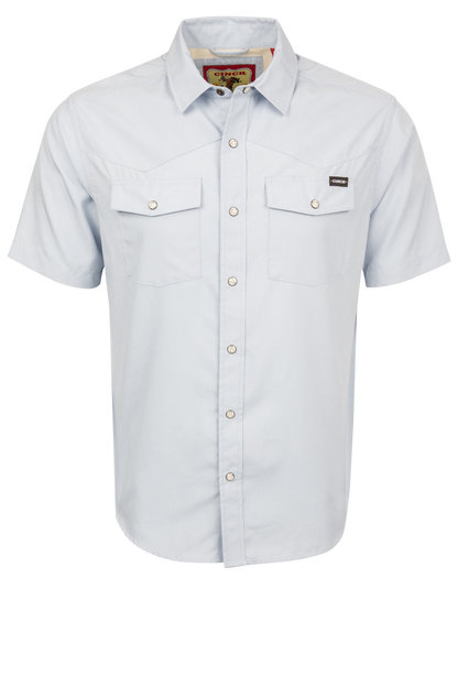 Cinch Snap Front Shirt - Light Blue