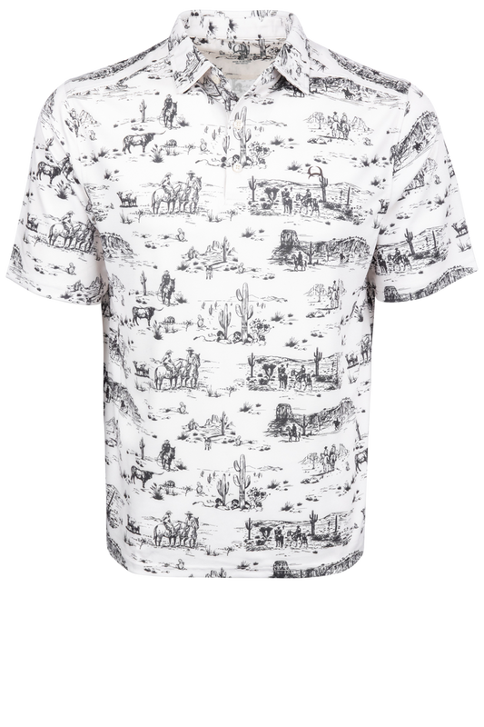 Cinch Arena Flex Polo Shirt - Scenic Cowboy
