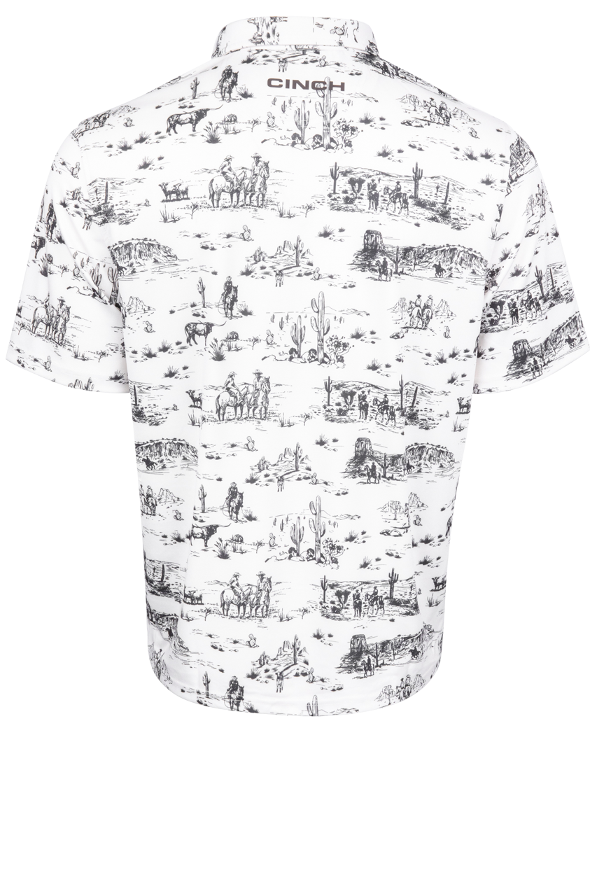 Cinch Arena Flex Polo Shirt - Scenic Cowboy