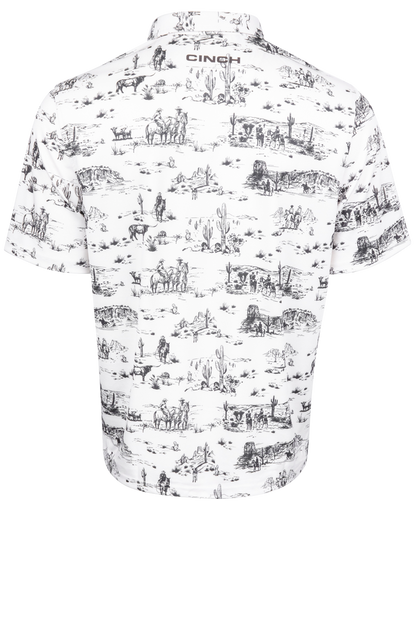 Cinch Arena Flex Polo Shirt - Scenic Cowboy