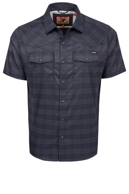 Cinch Arena Flex Camp Shirt - Black Plaid