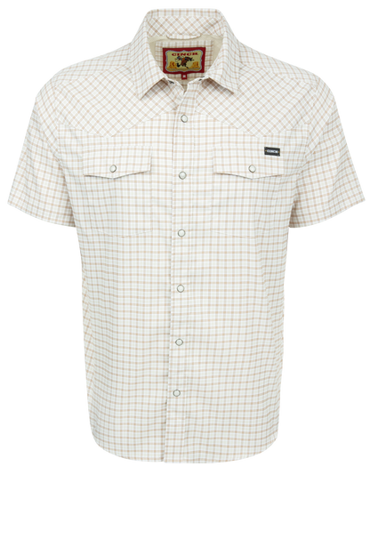 Cinch Arena Flex Camp Shirt - White Check
