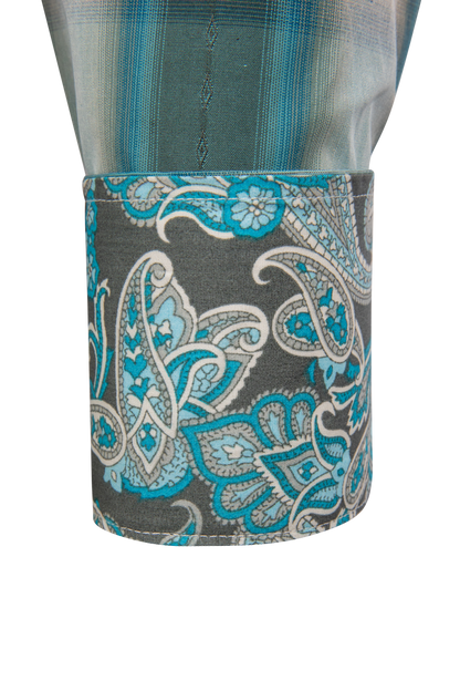 Stetson Men's Plaid Snap Front Shirt - Bluebird