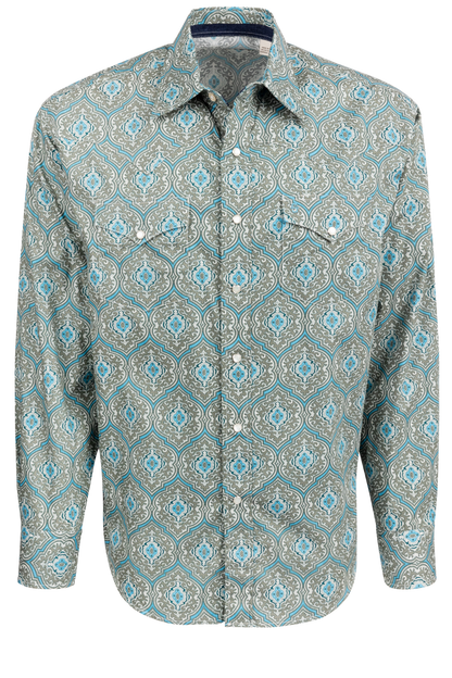 Stetson Men's Snap Front Shirt - Spruce