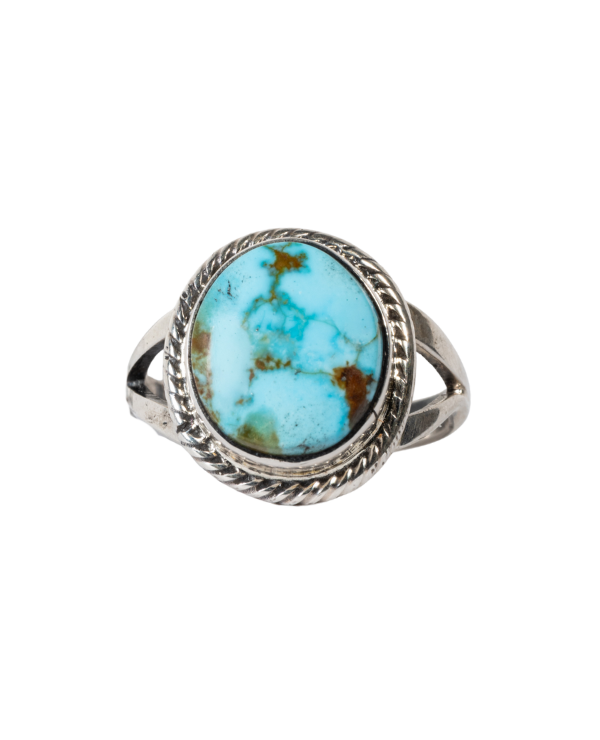 Sterling Silver Kingman Turquoise Ring by T. Jon