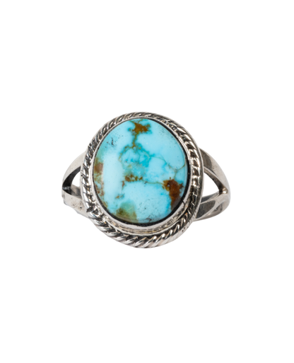 Sterling Silver Kingman Turquoise Ring by T. Jon