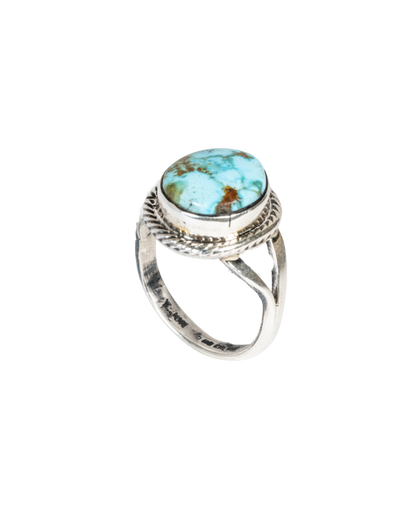 Sterling Silver Kingman Turquoise Ring by T. Jon