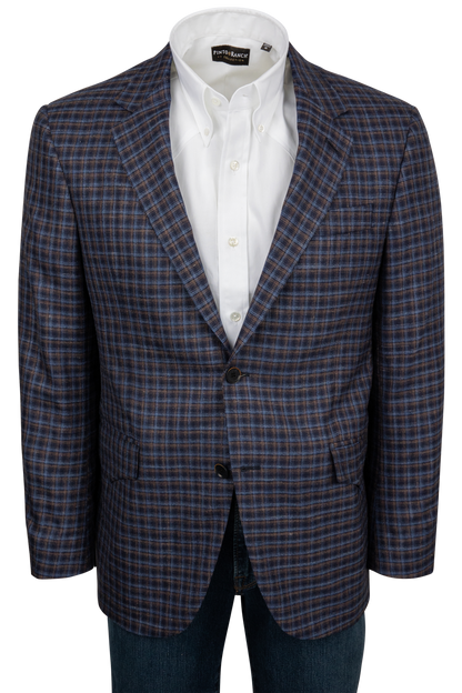 Pinto Ranch Navy Plaid Sport Coat