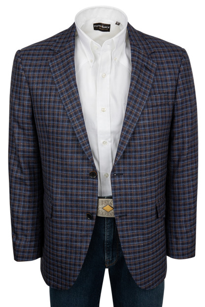 Pinto Ranch Navy Plaid Sport Coat