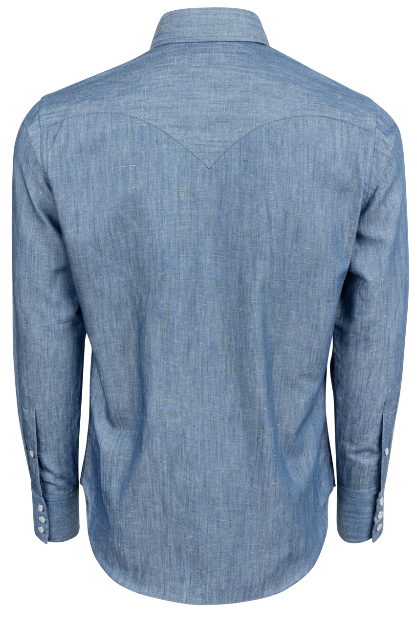 Lyle Lovett for Hamilton Snap Front Shirt - Medium Blue