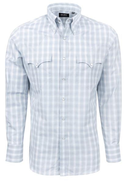 Lyle Lovett for Hamilton Snap Front Shirt - Blue Plaid