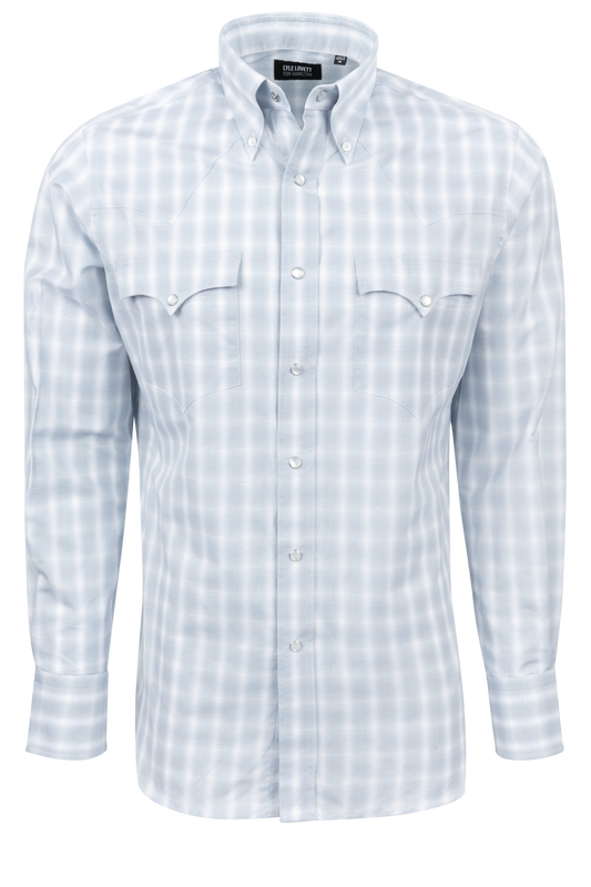 Lyle Lovett for Hamilton Snap Front Shirt - Blue Plaid