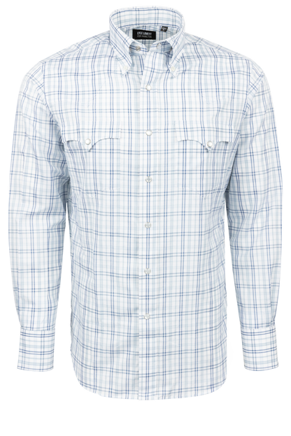 Lyle Lovett for Hamilton Snap Front Shirt - Blue Check