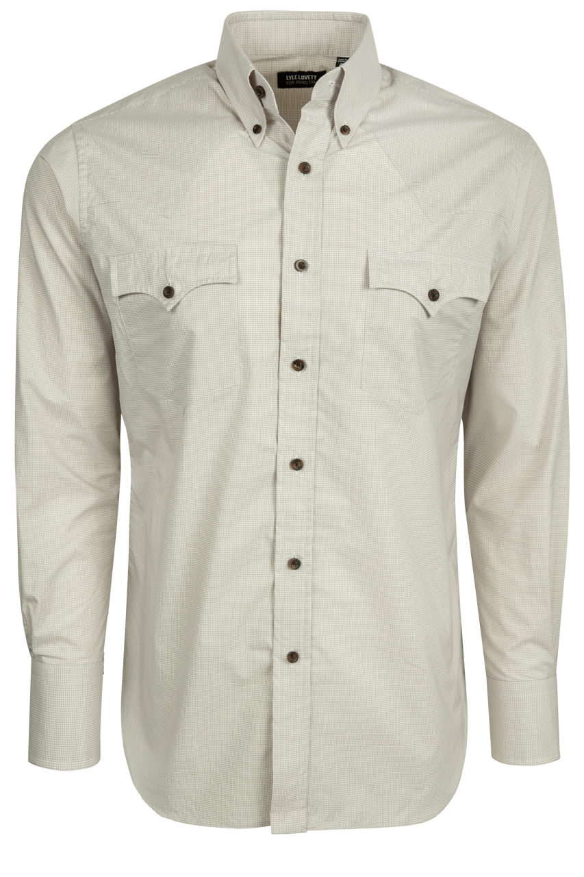 Lyle Lovett for Hamilton Button Front Shirt - Tan
