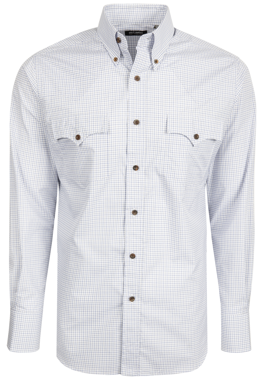 Lyle Lovett for Hamilton Button Front Shirt - Periwinkle