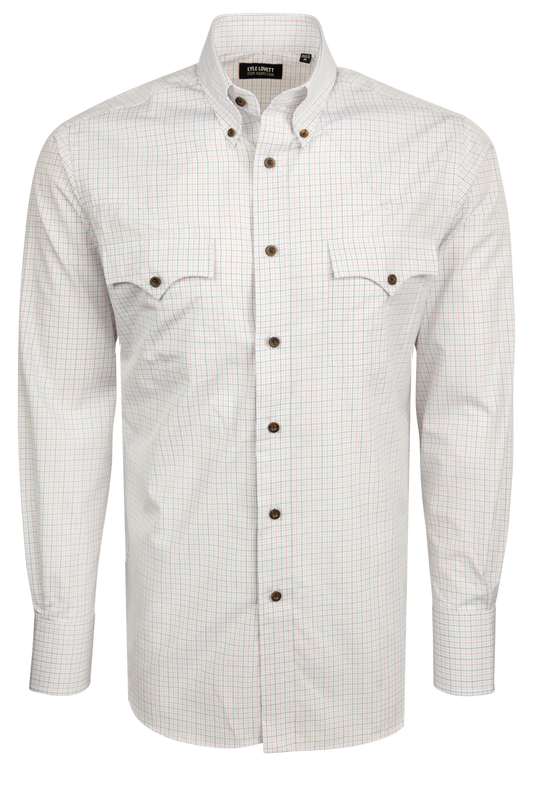 Lyle Lovett for Hamilton Snap Front Shirt - White Check