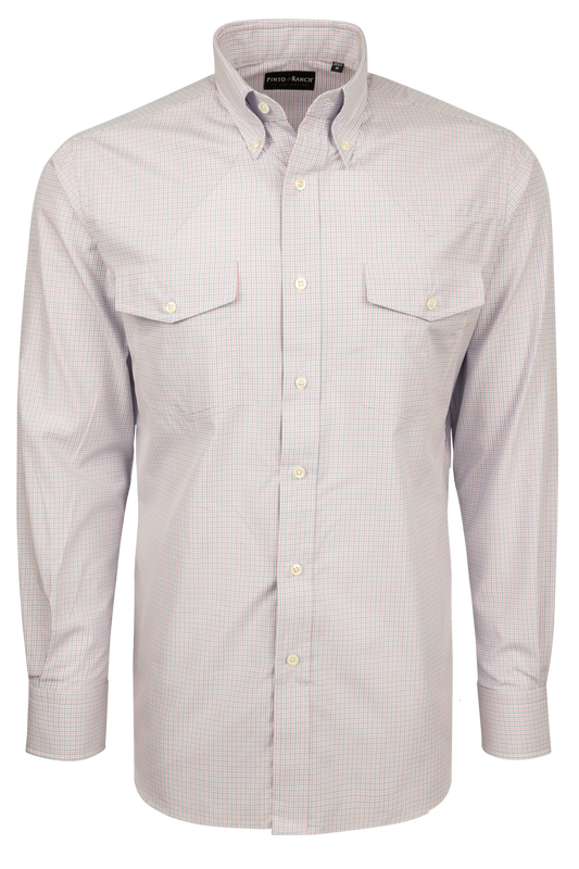 Pinto Ranch YY Collection Button-Front Shirt - Pink Check