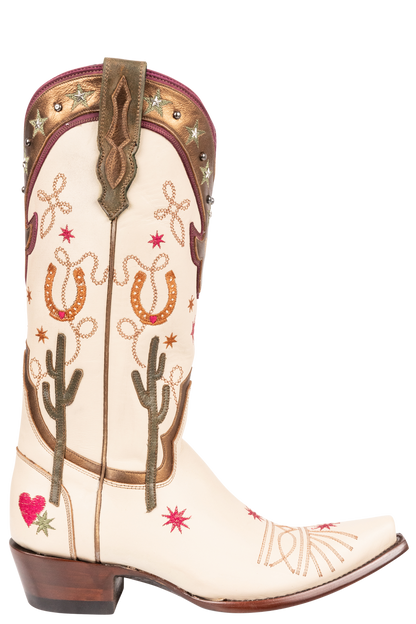 Old Gringo Lasso Cowgirl Boots - Cream