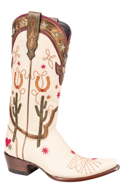 Old Gringo Lasso Cowgirl Boots - Cream