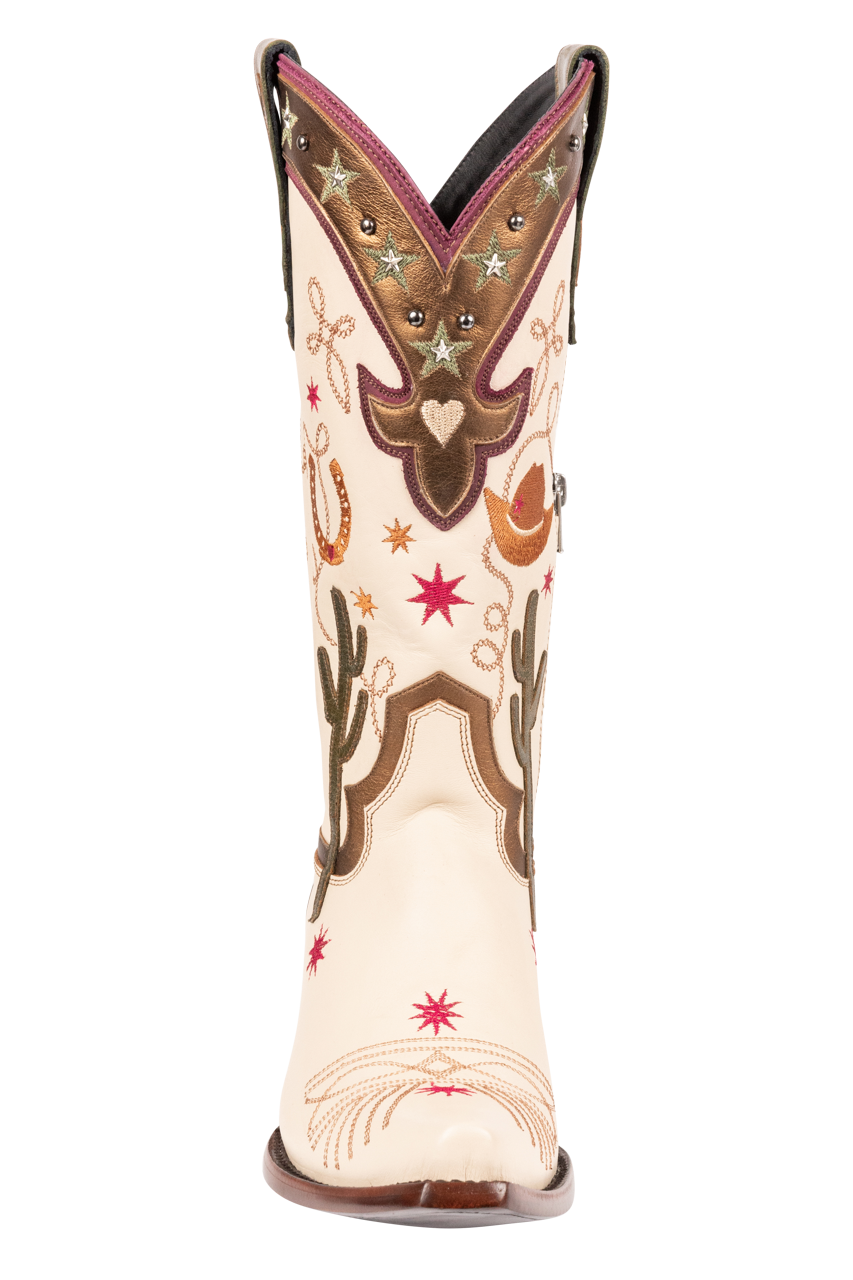 Old Gringo Lasso Cowgirl Boots - Cream