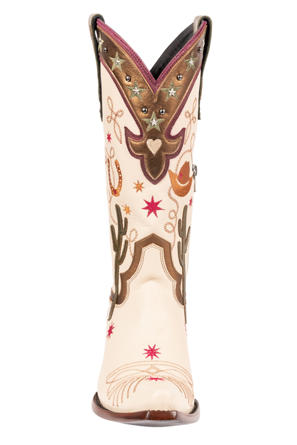 Old Gringo Lasso Cowgirl Boots - Cream