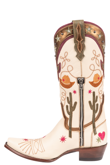 Old Gringo Lasso Cowgirl Boots - Cream