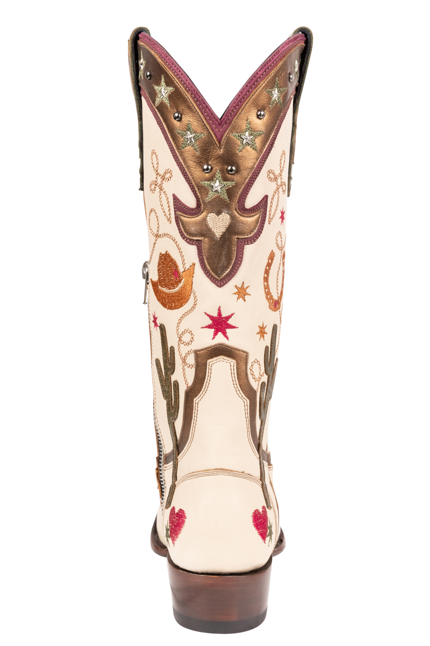 Old Gringo Lasso Cowgirl Boots - Cream