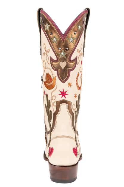 Old Gringo Lasso Cowgirl Boots - Cream