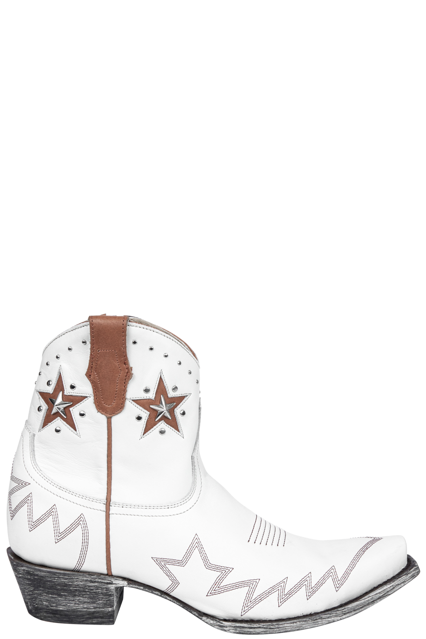 Old Gringo Chezile Cowgirl Booties - White