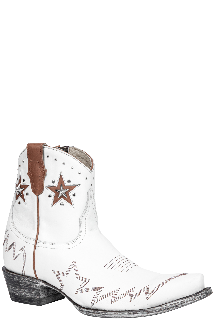 Old Gringo Chezile Cowgirl Booties - White