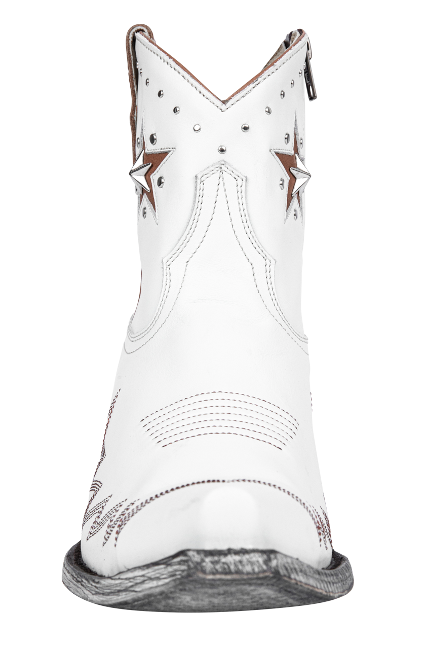 Old Gringo Chezile Cowgirl Booties - White