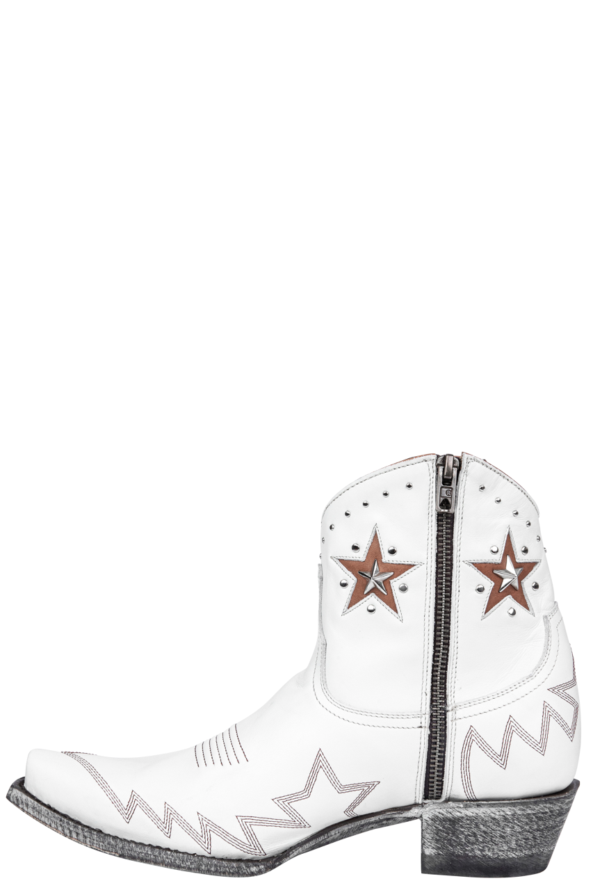 Old Gringo Chezile Cowgirl Booties - White