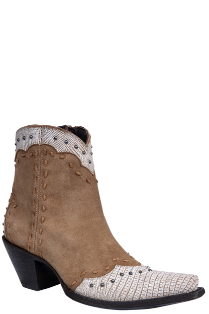 Old Gringo Sang and Way Cowgirl Booties - Camel/White