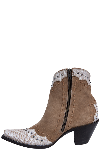 Old Gringo Sang and Way Cowgirl Booties - Camel/White