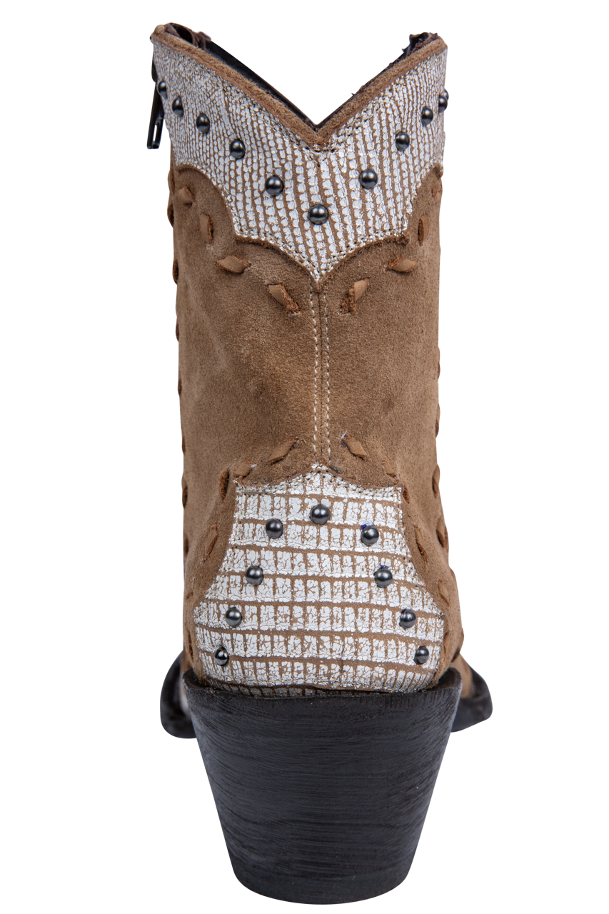 Old Gringo Sang and Way Cowgirl Booties - Camel/White