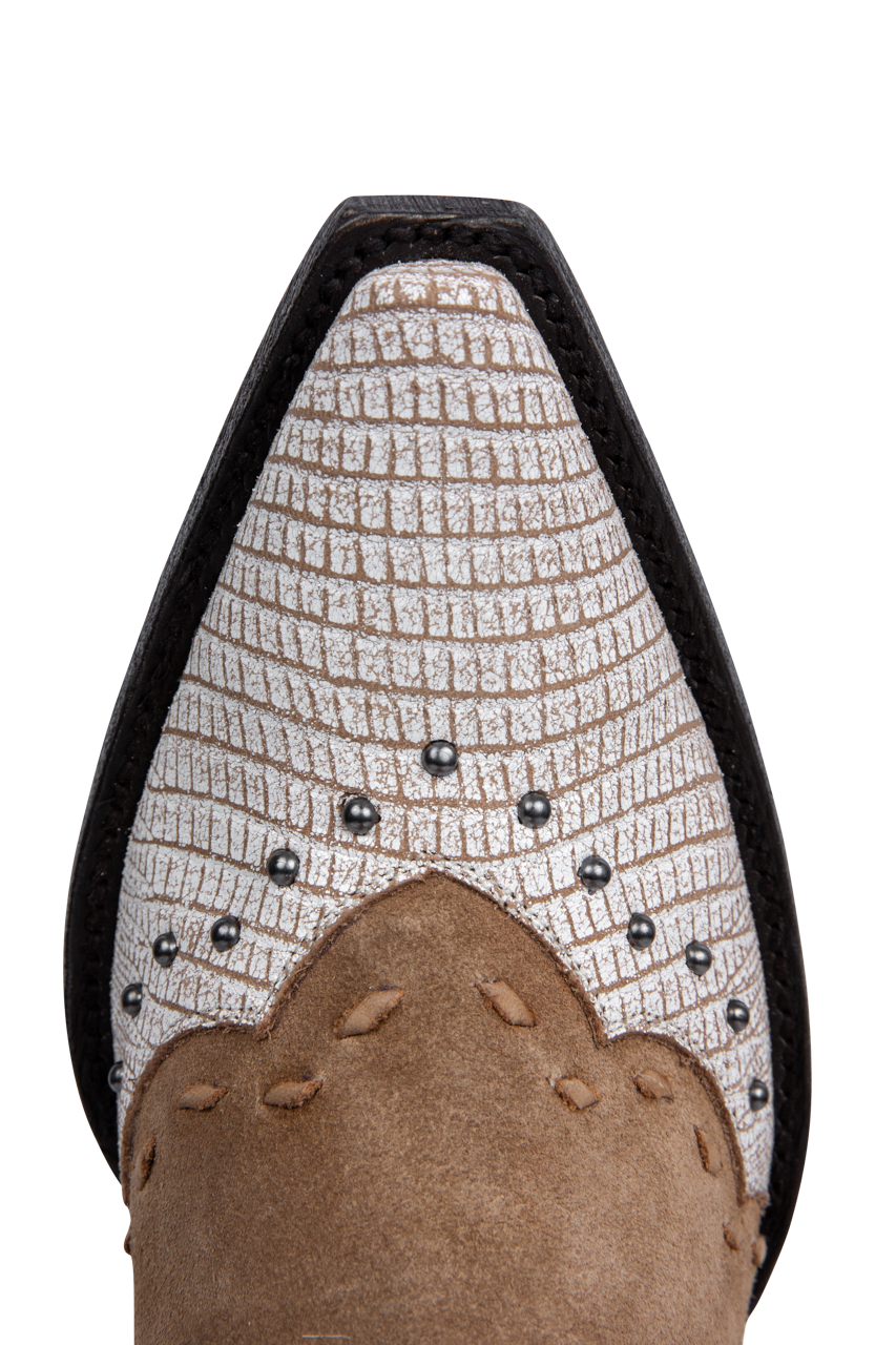 Old Gringo Sang and Way Cowgirl Booties - Camel/White