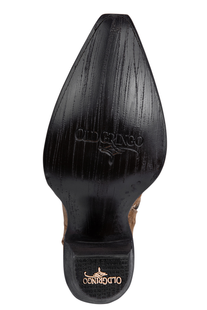 Old Gringo Sang and Way Cowgirl Booties - Camel/White