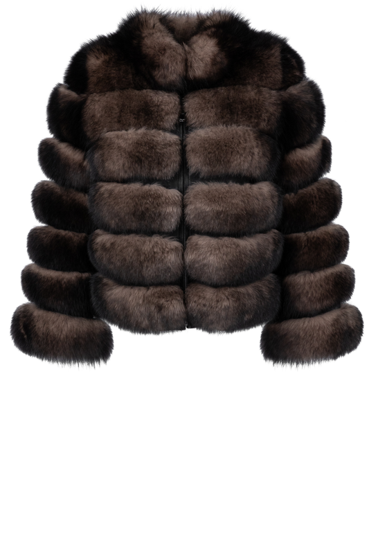 Pinto Ranch Kizil Sable Fur Jacket - Espresso