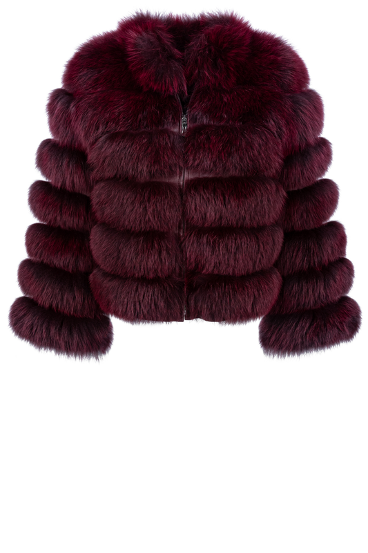 Pinto Ranch Burgundy Bordo Fur Jacket