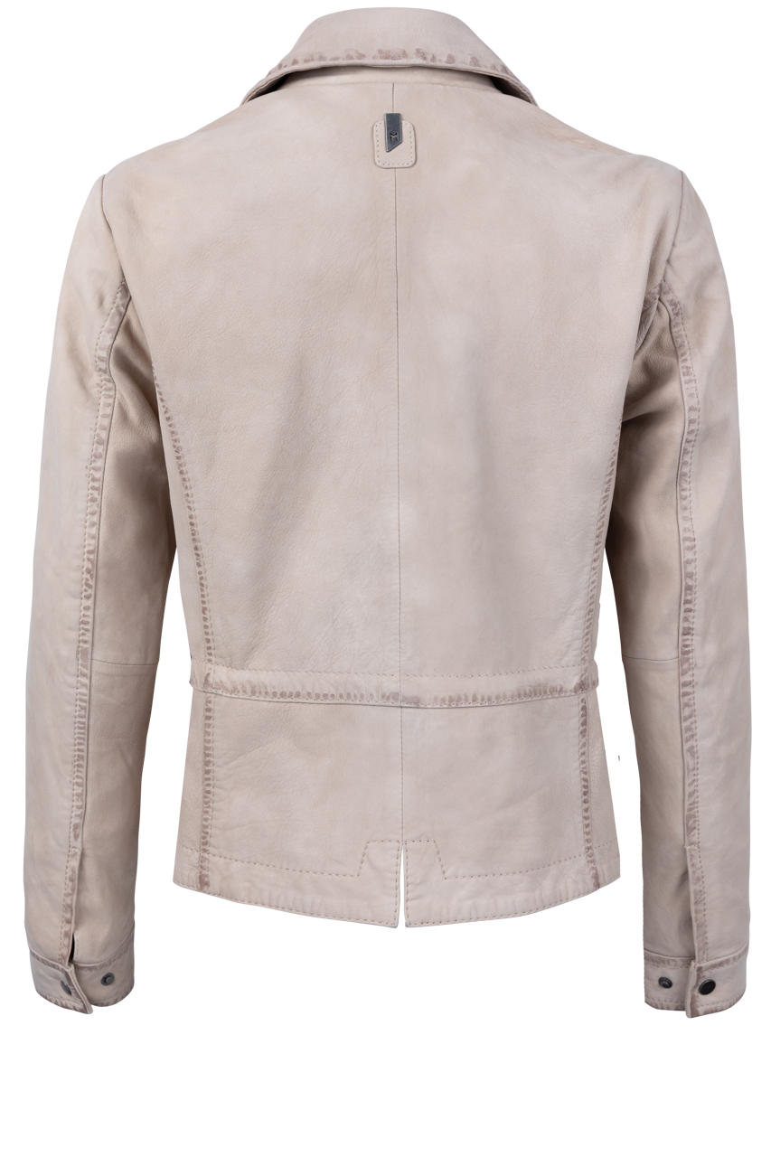 Mauritius Amaly RF Chalk Leather Jacket