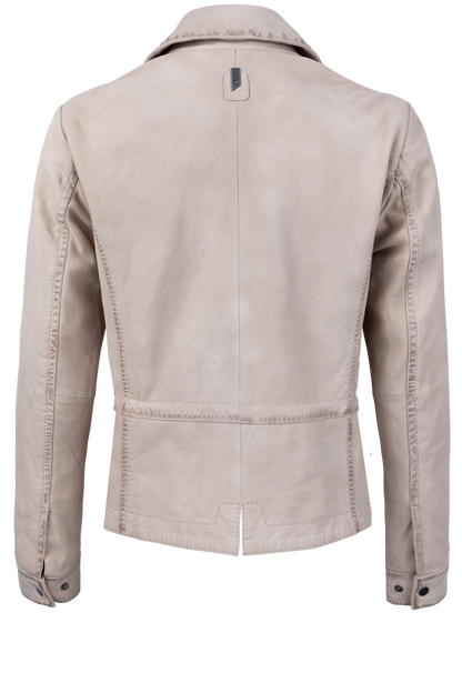 Mauritius Amaly RF Chalk Leather Jacket