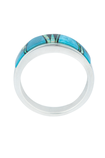 Kingman Turquoise & Opal Inlay Ring
