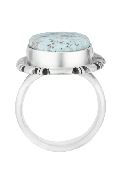 Sterling Silver Oval Dry Creek Turquoise Ring
